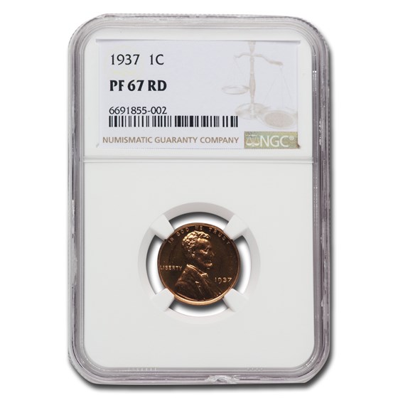 1937 Lincoln Cent PF-67 Cameo NGC (Red) 1937 Lincoln Cent PF-67 Cameo NGC (Red)